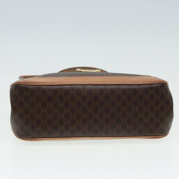 CELINE Macadam Canvas Hand Bag PVC Leather Brown Gold Auth yk14215 - Picture 5 of 16